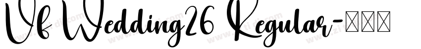 Vf Wedding26 Regular字体转换